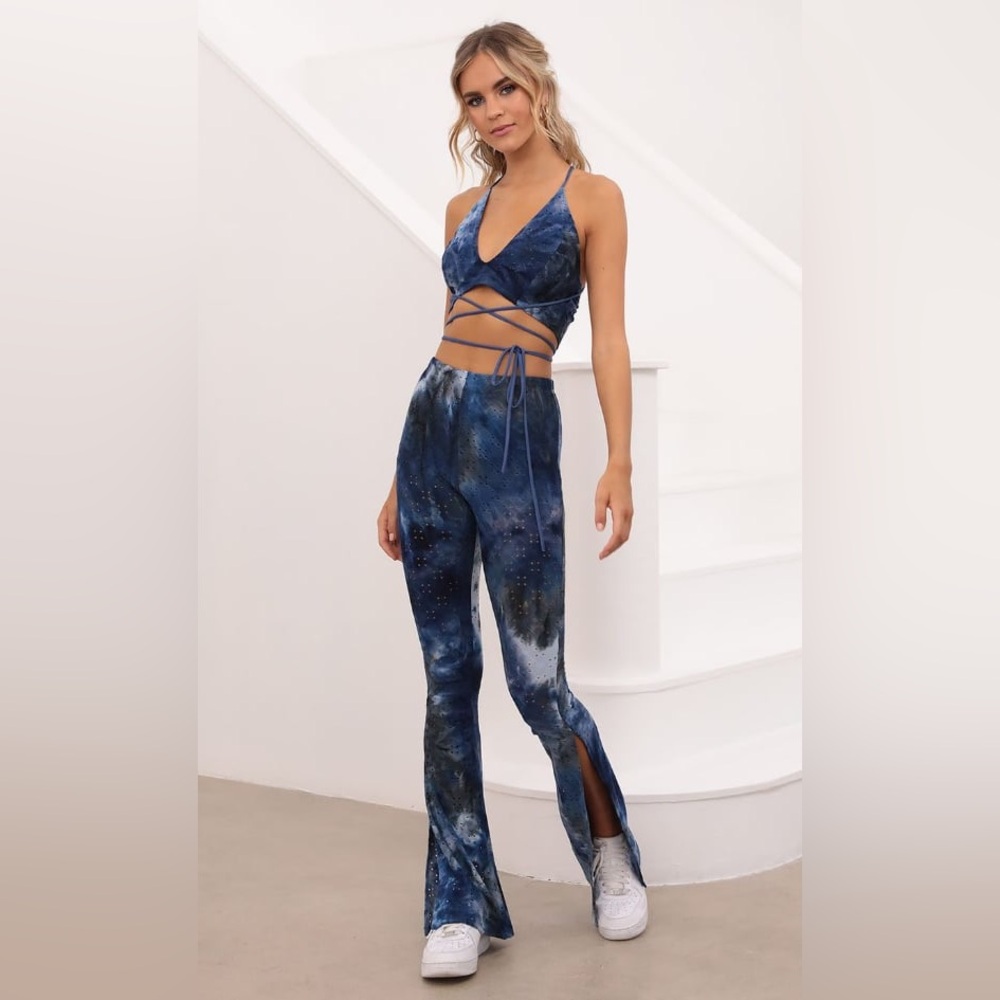 NWT- Lucy in the Sky Tie Dye Two Piece Pant Set